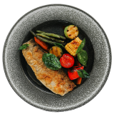 Trota con verdura grilled