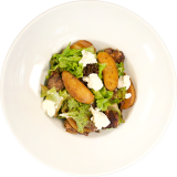 Insalata con fegatini di pollo e mele