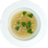 Chicken and ptitim broth