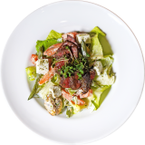 Теплий салат з ростбіфом