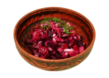 Salad of boiled red beetroot and vegetables