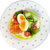 Toast with salmon and avocado