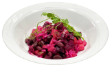 Salad of boiled red beetroot and vegetables