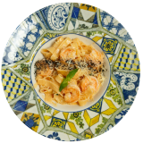 Fettuccine con hamberetti