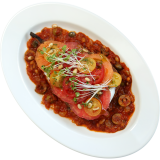 Antipasto di melanzane e pomodori