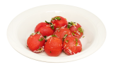 Lightly salted tomatoes
