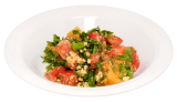 Salad tomatoes with brynza cheese 